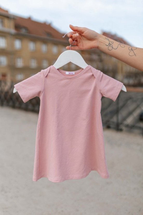 Girls' dress "Luna" basic - Old pink