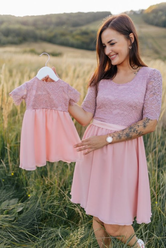 Formal dress - MOM AND DAUGHTER - Old pink