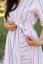 Cotton wrap dress "Celeste" - stripes - Size: 3XL/4XL