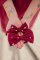 Men's and boys' bow ties - gold hearts on burgundy