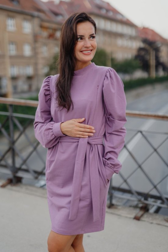Oversize straight dress with a turtleneck - various colors