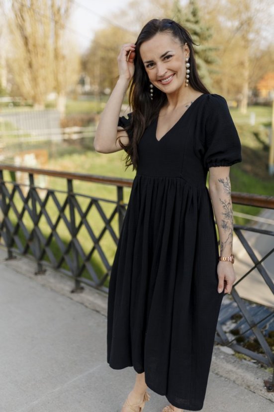 "Boho Breeze" dress - black - Size: XS/S