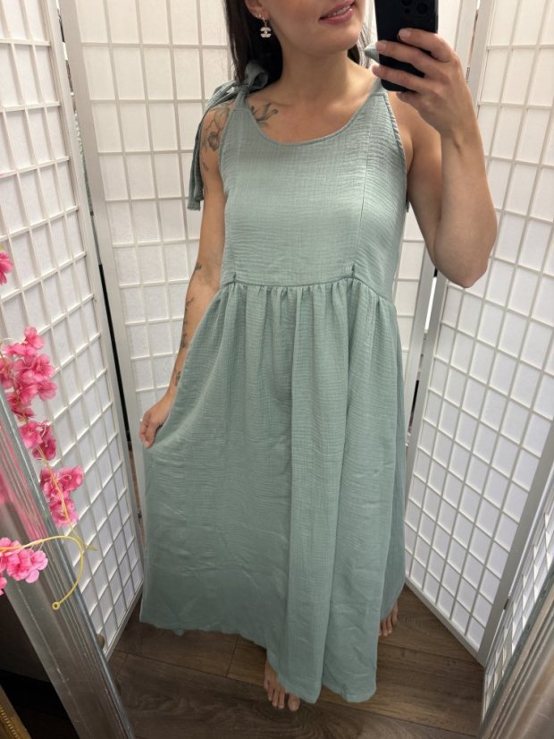 "Aura" dress - basic - dark mint - Size: XS/S