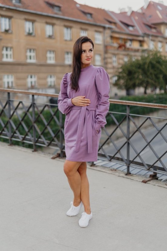 Oversize rovné šaty s roláčkem - MÁMA a DCERA – Různé barvy - Velikost: XL/2XL