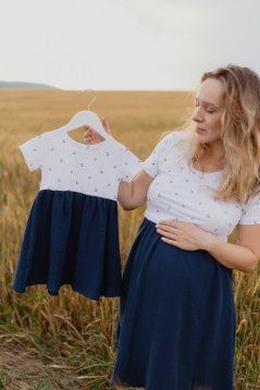 MATCHY muslin dress - Anchor Pattern