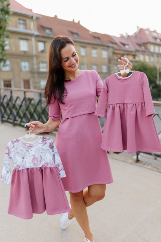 Ačkové šaty MÁMA a DCERA – Různé barvy - Velikost: XS