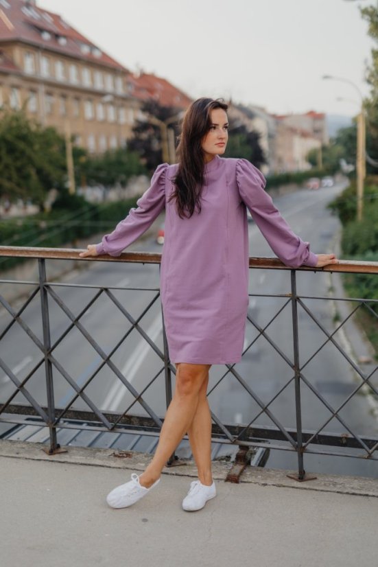 Oversize straight dress with a turtleneck - MOM and DAUGHTER - different colors