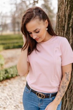 Oversized triko ke kojení - Starorůžová