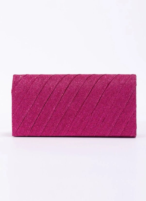 Elegantní třpytivá kabelka - fuchsia