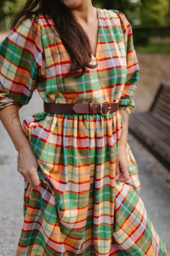 "Boho Flanel" dress -  Autumn Tartan 🍂