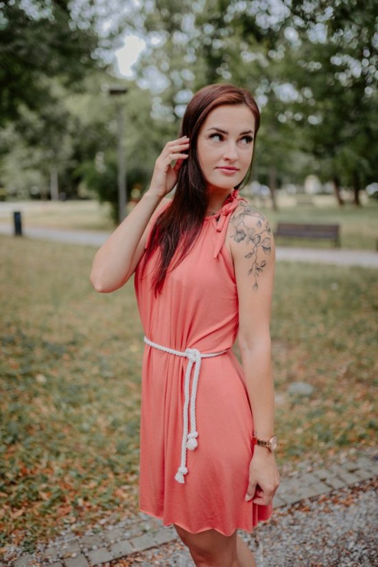 Bamboo dress - apricot - Size: UNI, Length: Short