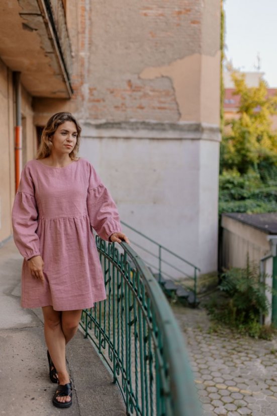 "Maison Linen" dress - Old pink