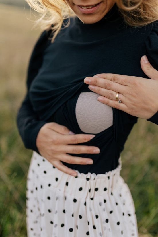 Elegantní rolák s puff rukávy - Různé barvy - Velikost: L