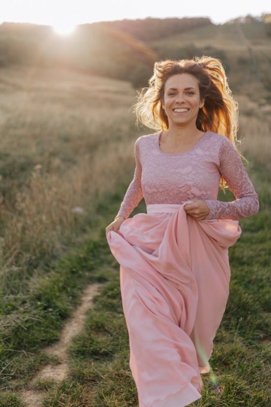Long formal dress - Old pink