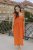 Linen nursing dress "Aurela" - orange
