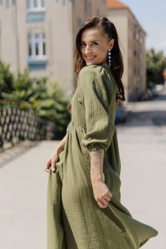 Breastfeeding "Boho Breeze" dress -army green