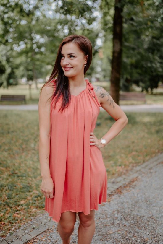 Bamboo dress - apricot - Size: UNI, Length: Short