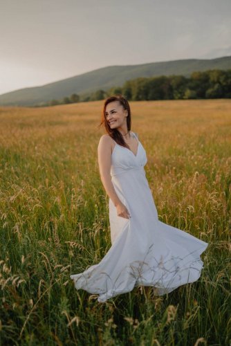 Linen wedding dress – Garnie - Size S