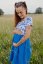 MATCHY Dress "Bohemia" Muslin - blue flowers - Size: L