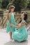 "Aurela romantic" dress MUM AND DAUGHTER - turquoise