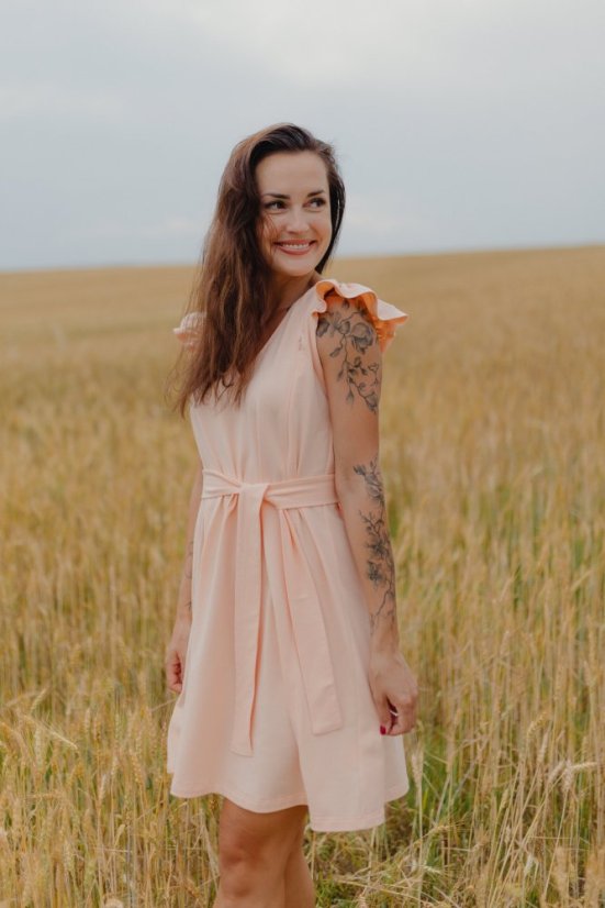 Knitted dress "Valencia" - Peach