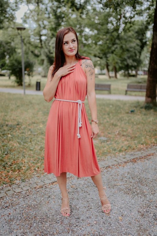 Bamboo dress - apricot - Size: UNI, Length: Short
