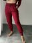 High-waisted sweatpants – burgundy
