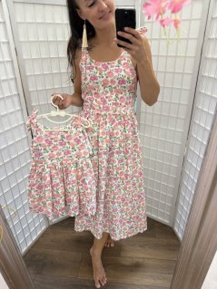 "Aura" dress MUM AND DAUGHTER - flowers