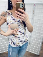 Tank top – lila flowers