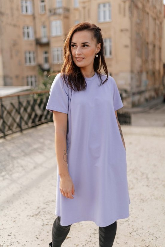 "Luna" Basic Dress - LILA - Size: 3XL/4XL