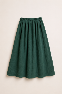Elia Muslin Skirt - Emerald