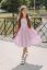 "Aurela romantic" linen dress MUM AND DAUGHTER - baby pink - Size: M
