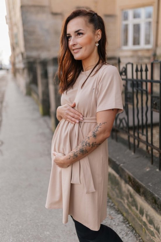 Teplákové šaty "Luna" – Beige
