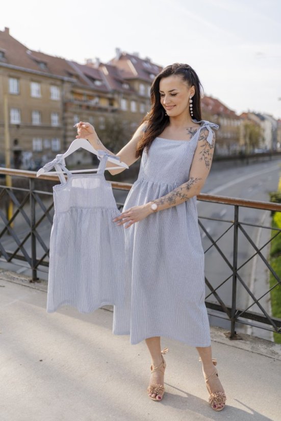 "Aurela" dress MUM AND DAUGHTER - strips - Size: 3XL/4XL