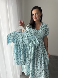 Šaty "Boho Breeze" MAMA A DCERA - mint leaves