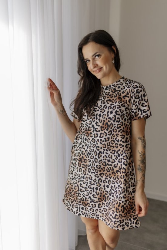 "Luna" Basic Dress - Leopard - Size: XL/2XL