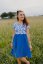 MATCHY Dress "Bohemia" Muslin - blue flowers - Size: L
