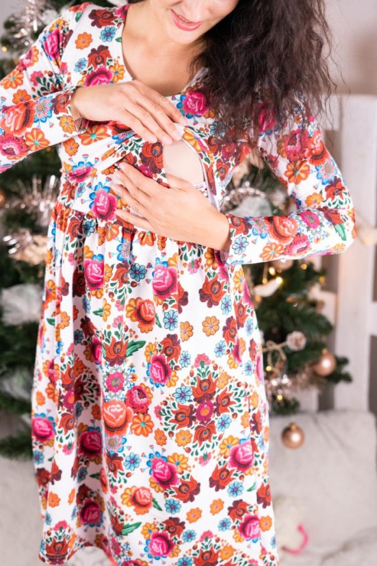 Šaty „Bohemie“ - MÁMA a DCERA - folk výšivka - Velikost: 2XL