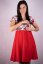 Muslin nursing dress - red folk - Size: XL