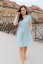Cotton Dress "Waffle" - MOM AND DAUGHTER - light blue