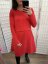 A-line nursing sweater dress - red
