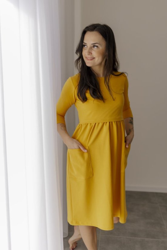 MATCHY Midi nursing dress - Mango - Size: M