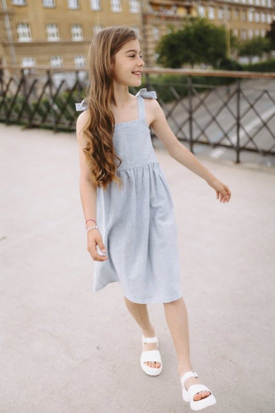 "Aurela" dress MUM AND DAUGHTER - strips - Size: XS