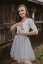 Formal dress "Grace" – white – grey - Size: S