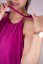 Bambusové šaty ke kojení – fuchsia - Velikost: UNI, Délka: MIDI