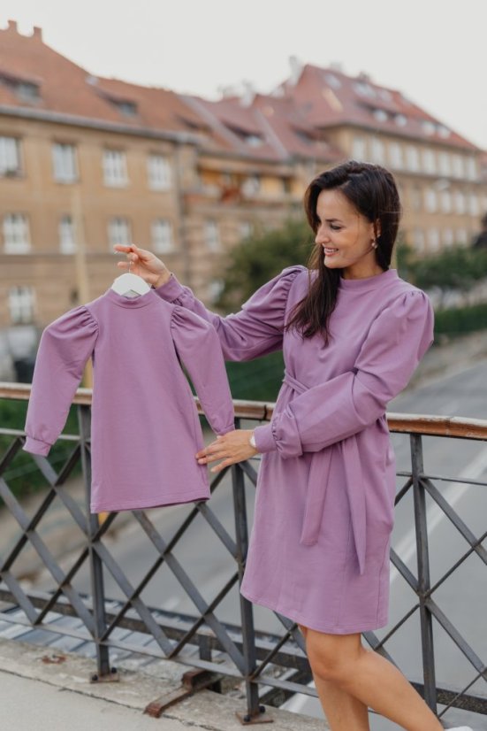 Oversize rovné šaty s roláčkem - MÁMA a DCERA – Různé barvy - Velikost: XL/2XL