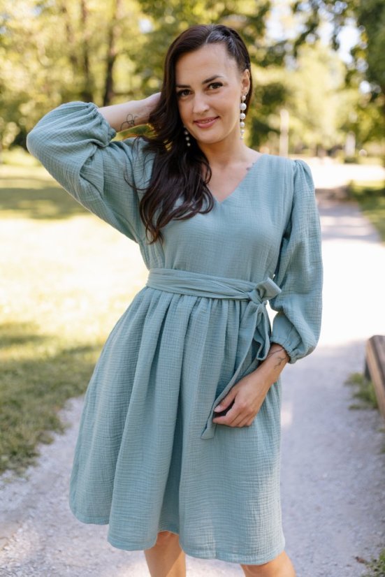 "Boho Breeze" dress - powder mint - Size: XL/2XL