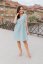Cotton Dress "Waffle" - MOM AND DAUGHTER - light blue
