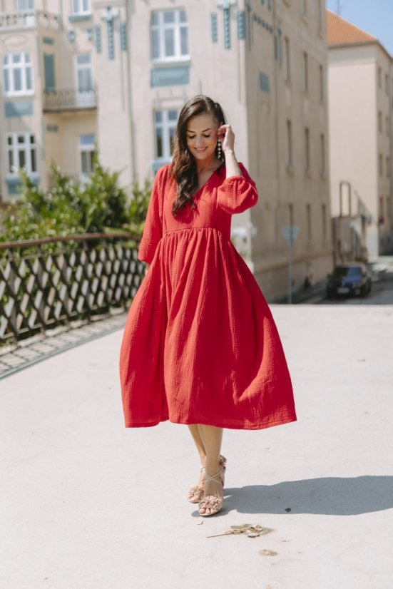 "Boho Breeze" dress -Red - Size: Custom size