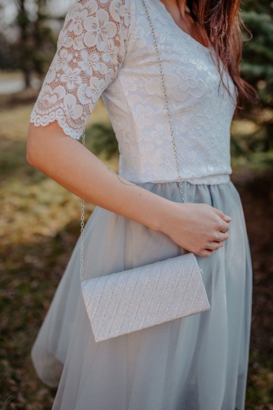 Elegantní třpytivá kabelka - černá
